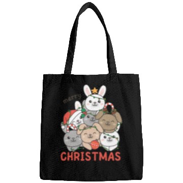 Discover Bunny Christmas Tree Merry Christmas Bags