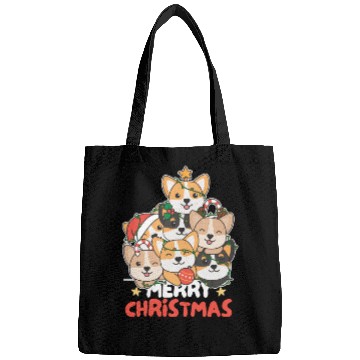 Discover Corgi Christmas Tree Merry Christmas Bags