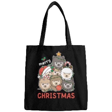 Discover Alpaca Christmas Tree Merry Christmas Bags