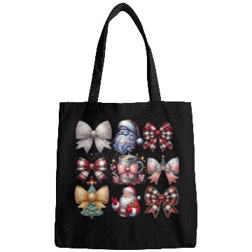 Discover Coquette Bow Santa Christmas Tree Cake Candy Bags