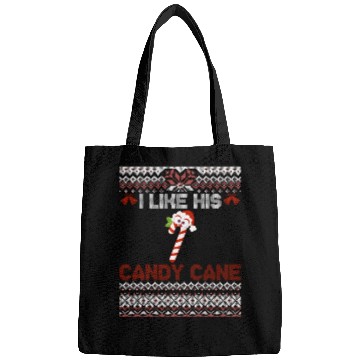 Discover I Like His Candy Cane Funny Couples Ugly Xmas Bags