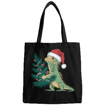 Discover Christmas Tree Santa Iguana Bags