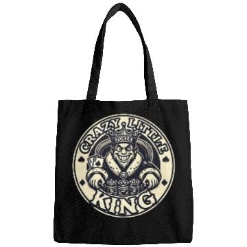 Discover Crazy little king poker design Bags