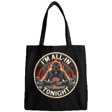 Discover I'm All In Tonight Poker Design Bags