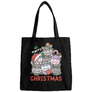 Discover Hippo Christmas Tree Merry Christmas Bags