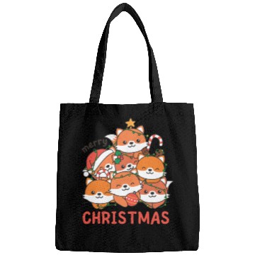 Discover Fox Christmas Tree Merry Christmas Bags