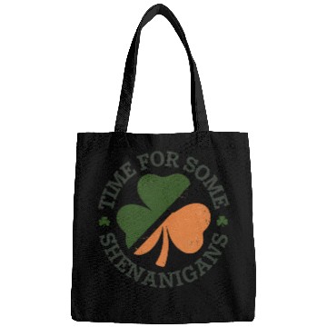 Discover St. Patrick's Time For Some Shenanigans Clover Bags