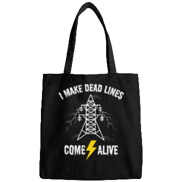 Discover I Make Dead Lines Come Alive – Lineman Halloween Bags