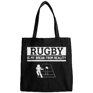 Discover Rugby Is My Break From Reality Funny Rugby Player Bags