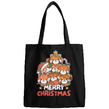 Discover Red Panda Christmas Tree Merry Christmas Bags