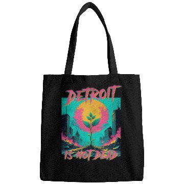 Discover Detroit is not dead vintage retro punk Bags