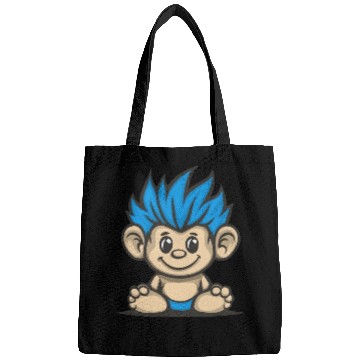 Discover Blue Haired Cute Chibi Monkey Bags
