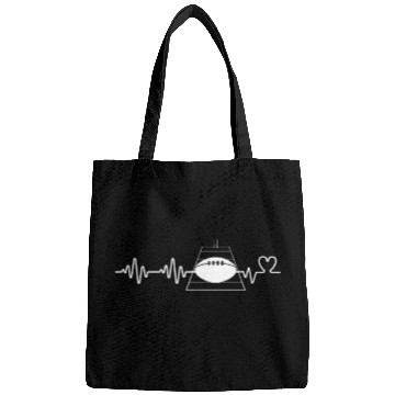 Discover Rugby Player Heartbeat Funny Rugby Bags