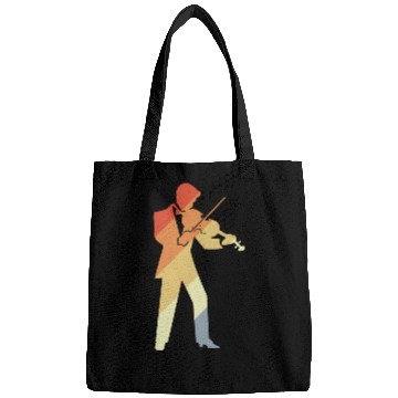 Discover Retro Violin Boy Graphic Bags