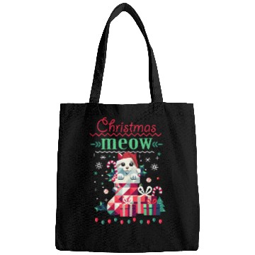 Discover Playful cat in a stocking - Ugly Christmas Style Bags