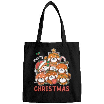 Discover Red Panda Christmas Tree Merry Christmas Bags
