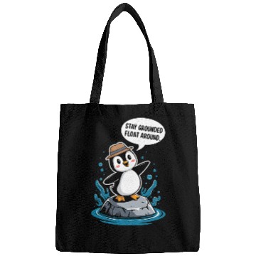 Discover Stay Grounded Float Around Mindfulness Penguin Bags