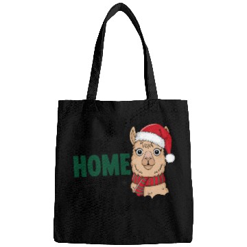 Discover Llama Be Home for Christmas Bags