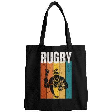 Discover Rugby Player Vintage Retro 70s Design Rugby Bags