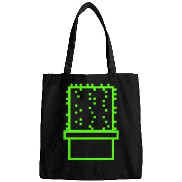 Discover Cactus Cacti Retro Video Game Pixel Flower Pot Bags