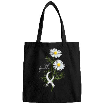 Discover Lung Cancer Month Fight Support White Ribbon Bags