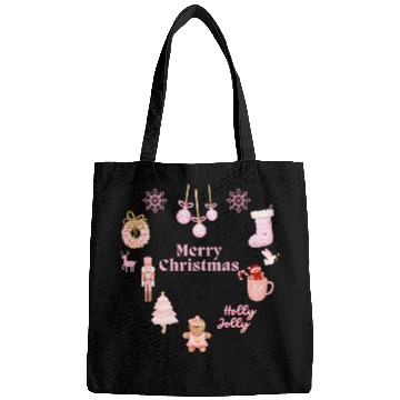 Discover Merry Chrismtas Cute Pink Snowflake Bags