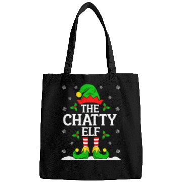 Discover The Chatty Elf - Funny Christmas Design Bags