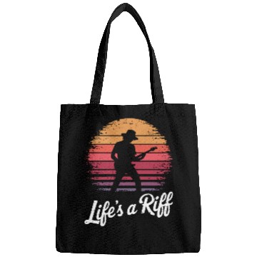 Discover Guitar Player Life's a Riff Sunset Vibe Bags