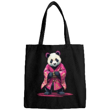 Discover Pink Panda Japanese Style Kimono Bags