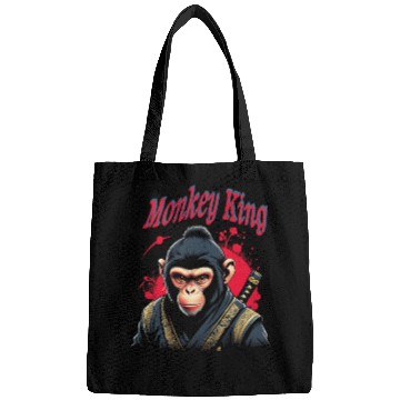 Discover Monkey King Warrior – Bold Samurai Ape Artwork Bags