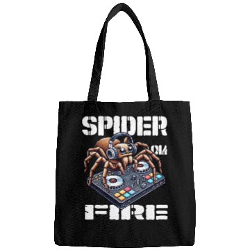 Discover Spider On Fire-spider As A DJ Design Bags