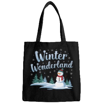 Discover christmas snowman winter wonderland Bags