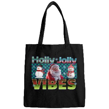 Discover Holly Jolly Vibes Christmas Design Bags