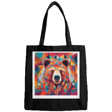 Discover Bear Abstract Bright Triangles Bags
