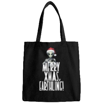 Discover Happy Xmas Earthling Alien Christmas Bags