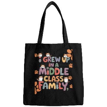 Discover Middle Class Cat Family Humor Bags