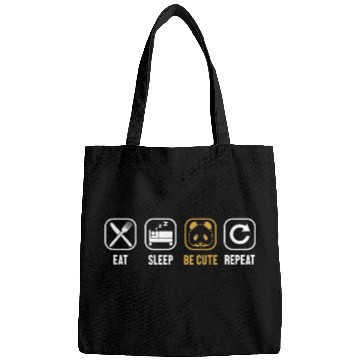 Discover Eat Sleep Be Cute Repeat Panda Bear Friend Lover Bags