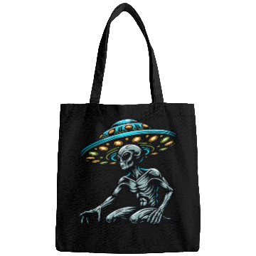 Discover Grey Alien UFO Bags