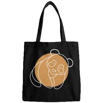 Discover Lineart Panda Bear Ailuropoda Melanoleuca Friend Bags