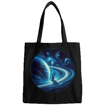 Discover Sailboat with Saturn Fantasy Universe Bags