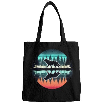 Discover wolf forest Reflection Scenic Wilderness lovers Bags