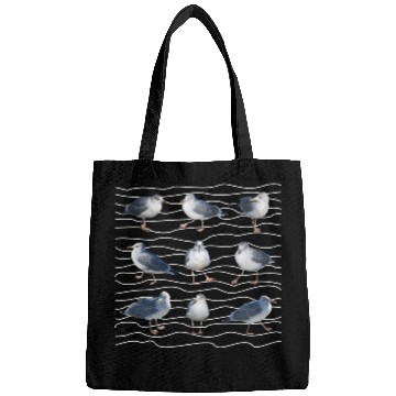 Discover seagull sea ocean sailing coast Bags