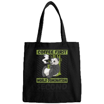 Discover Coffee First World Domination Second Panda Bear Bags