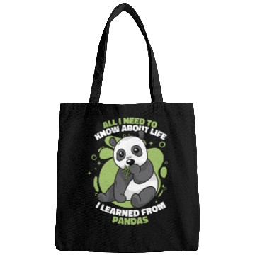 Discover I Learned From Pandas Panda Bear Friend Giant Bags