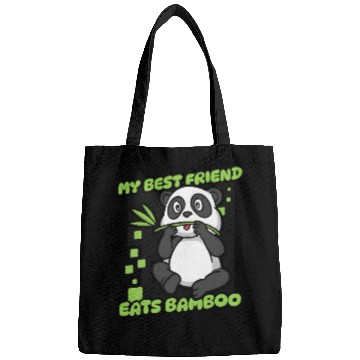 Discover My Best Friend Eats Bamboo Panda Bear Friend Bags