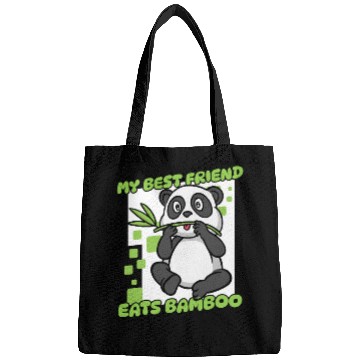 Discover My Best Friend Eats Bamboo Panda Bear Friend Bags