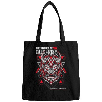 Discover Red and White Samurai Oni-Mask Bags