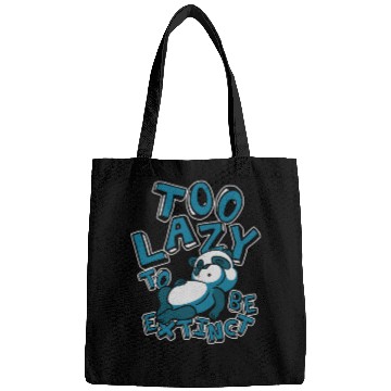 Discover Too Lazy To Be Extinct Panda Bear Friend Giant Bags