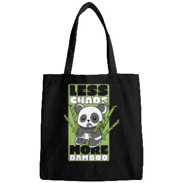Discover Less Chaos More Bamboo Panda Bear Friend Lover Bags