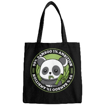 Discover 99% Bamboo 1% Ambition Panda Bear Friend Lover Bags